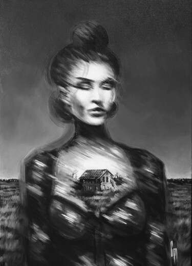 Картина под названием ""To Fade Away"" - Mrs Steamcloudy, Подлинное произведение искусства, Акрил Установлен на Деревянная р…