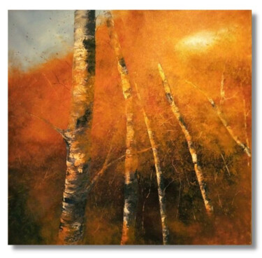 Malerei mit dem Titel "Trees" von Soledad, Original-Kunstwerk, Öl Auf Keilrahmen aus Holz montiert