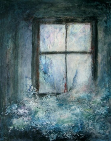 Painting titled "DELUGE INTERIEUR" by Marie-Sylvie Riviere, Original Artwork