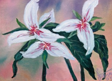 Peinture intitulée "Trillium" par Marie-Therese Forand, Œuvre d'art originale