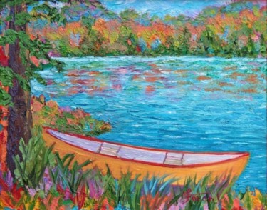 Peinture intitulée "Canoing" par Marie-Therese Forand, Œuvre d'art originale