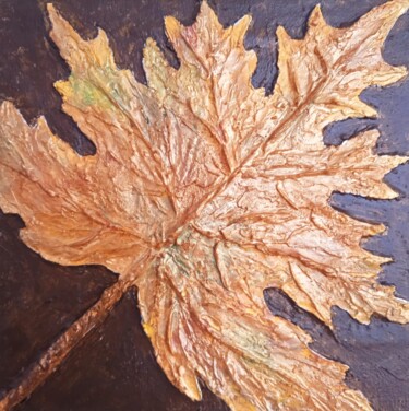 Pintura intitulada ""Осень. Листья. Кле…" por Mukhabbat Efimova, Obras de arte originais, Acrílico
