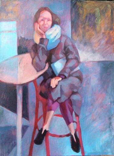Pintura titulada "Tanya in Paris" por Evgeniya Kolchina, Obra de arte original, Oleo