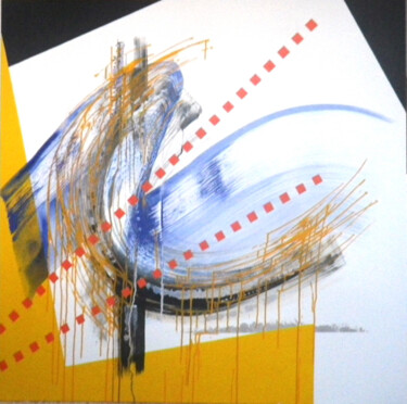 Malerei mit dem Titel "Convergence" von Muller Odette, Original-Kunstwerk, Acryl Auf Keilrahmen aus Holz montiert