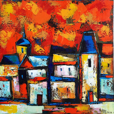 Pintura intitulada "City Sunshine" por Muraz Martirosyan, Obras de arte originais, Óleo
