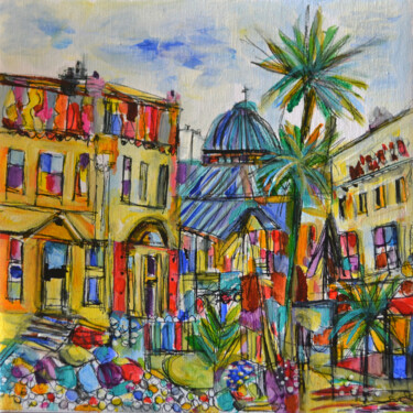Pittura intitolato "Market Place - Coll…" da Muriel Cayet, Opera d'arte originale, Acrilico