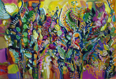 Peinture intitulée "Un tapis de soi" par Muriel Cayet, Œuvre d'art originale, Acrylique