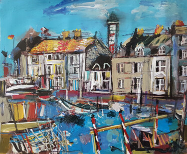 Pintura intitulada "Old Dorset" por Muriel Cayet, Obras de arte originais, Acrílico Montado em Cartão