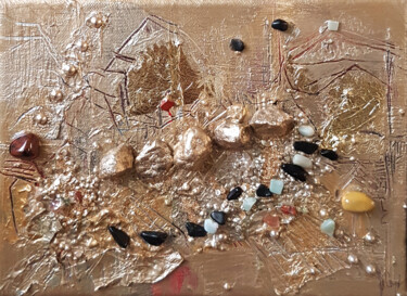 Pittura intitolato "Une navigation sour…" da Muriel Cayet, Opera d'arte originale, Acrilico Montato su Telaio per barella in…