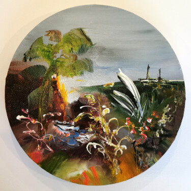 Peinture intitulée "Le vent y fait fort…" par Muriel Cayet, Œuvre d'art originale, Acrylique Monté sur Châssis en bois