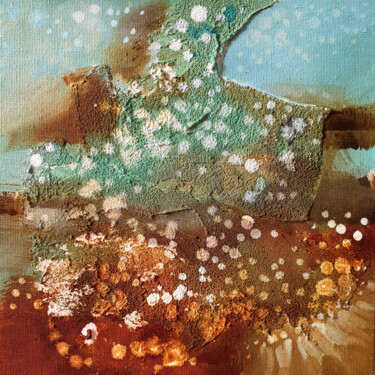 Peinture intitulée "Paysage encre sur c…" par Muriel Cayet, Œuvre d'art originale, Encre