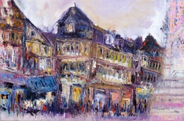 Painting titled "Centre ville II" by Muriel Cayet, Original Artwork
