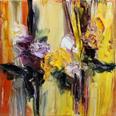 Painting titled "Fleurs de Provence" by Muriel Cayet, Original Artwork, Oil