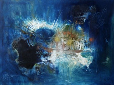 Painting titled "Le fleuve Niger" by Muriel Cayet, Original Artwork