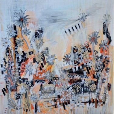 Peinture intitulée "Flowers concerti" par Muriel Cayet, Œuvre d'art originale