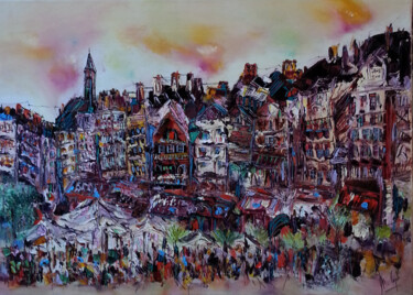 Peinture intitulée "Station marché de N…" par Muriel Cayet, Œuvre d'art originale, Autre