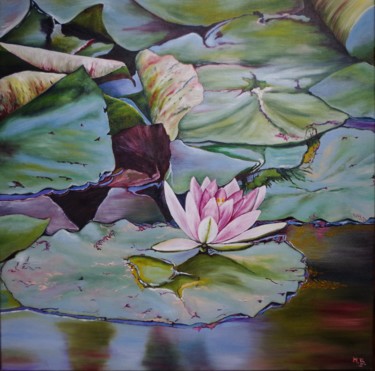 Peinture intitulée "Water Lily" par Muriel Besson-Braem, Œuvre d'art originale, Huile