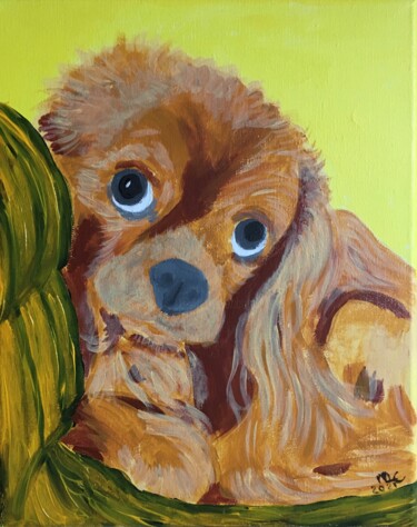 Painting titled "Bobbie" by Murielle Lucie Clément, Original Artwork, Acrylic