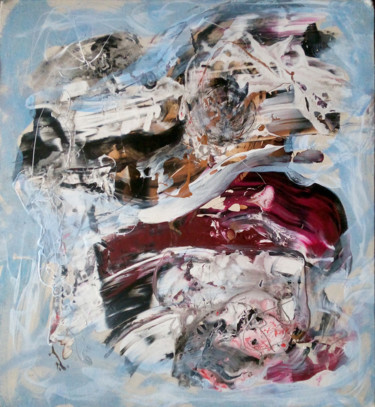 Painting titled "Car Crash high in t…" by Dmitri Matkovsky, Original Artwork, Acrylic