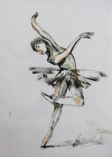 Painting titled "Ballet 5, Dance, Ru…" by Dmitri Matkovsky, Original Artwork, Ink