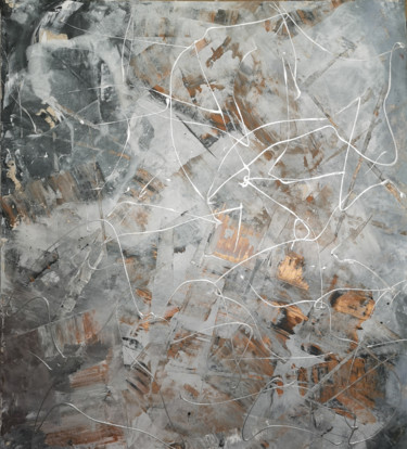 Painting titled "Snow Desert, Abstra…" by Dmitri Matkovsky, Original Artwork, Acrylic