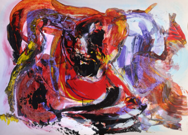 Картина под названием "Bathing of a Red Ba…" - Dmitri Matkovsky, Подлинное произведение искусства, Акрил