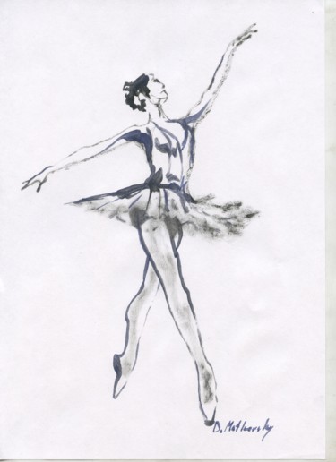 Pittura intitolato "Ballet 1, Dance, Ru…" da Dmitri Matkovsky, Opera d'arte originale, Inchiostro