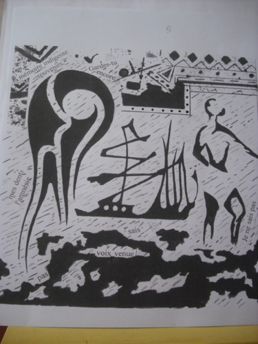 Dessin intitulée "Amnésie" par Mustapha Dali, Œuvre d'art originale, Encre