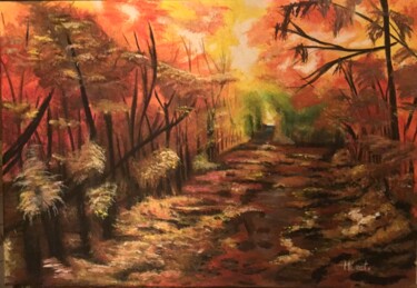 Peinture intitulée "Couleurs d’automne" par Murielle Viret, Œuvre d'art originale, Acrylique
