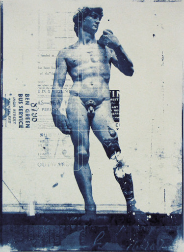 Incisioni, stampe intitolato "Cyanotype_00_A3_Dav…" da Manel Villalonga, Opera d'arte originale, Stampa a pellicola
