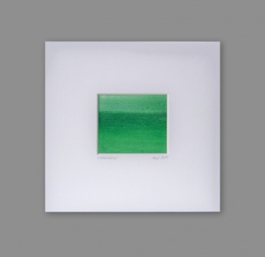 Peinture intitulée "'Green Sea'" par Magdalena Wojciechowska, Œuvre d'art originale, Aquarelle Monté sur Carton