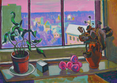 Картина под названием "Almost spring" - Mykola Kozlovskyi, Подлинное произведение искусства, Акрил
