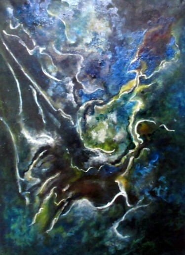 Картина под названием "Turbulences" - Marianne Charlotte Mylonas-Svikovsky (Marlo), Подлинное произведение искусства, Чернила