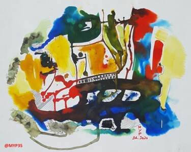 Pintura titulada "N° 24" por Marie-Paule Jouin (MYP), Obra de arte original, Tinta