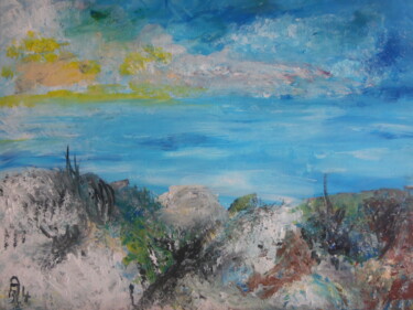 Malarstwo zatytułowany „Les dunes de Sète” autorstwa Audran, Oryginalna praca, Akryl