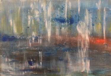 Peinture intitulée "La pluie tombe sur…" par Audran, Œuvre d'art originale, Acrylique