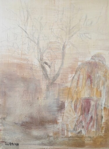 Pintura intitulada "Un Chemin vers l'Hi…" por Audran, Obras de arte originais, Pigmentos
