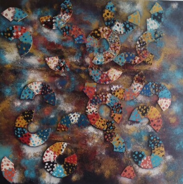 Painting titled "Abstraction "jeux "" by Myriam Carbonnier (Myri- âme C), Original Artwork, Acrylic