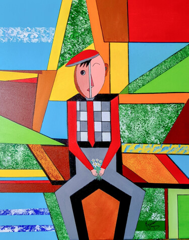 Pintura titulada "Rendez-vous" por Myriam Djaouk, Obra de arte original, Acrílico