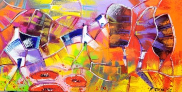 Peinture intitulée "LE SOLEIL DE LA PLA…" par Myriam Guenaizia, Œuvre d'art originale, Huile