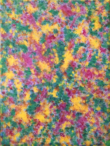 Peinture intitulée "Chrysanthème" par Myriam Gylon, Œuvre d'art originale, Acrylique