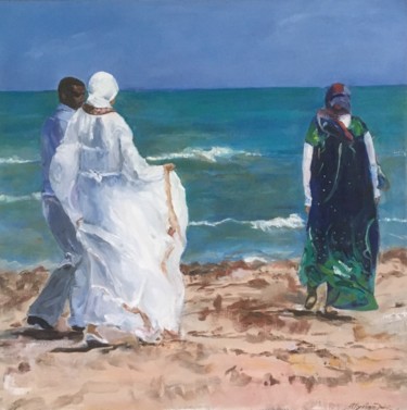 Peinture intitulée "Bruid en bruidegom…" par Myriam Jadot, Œuvre d'art originale, Huile
