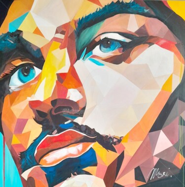 Картина под названием "Man 1" - Myriam Maury, Подлинное произведение искусства, Акрил