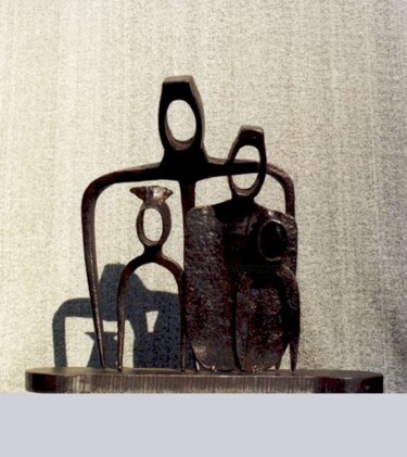 Sculptuur getiteld "Famille" door Myriam Schmaus, Origineel Kunstwerk, Metalen