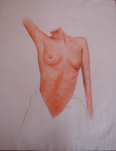Рисунок под названием "Buste" - Myriam Thomas, Подлинное произведение искусства