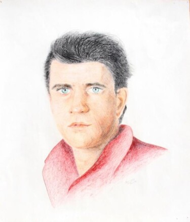 Drawing titled "Mel Gibson" by Myriam Thomas, Original Artwork