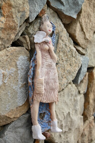 Sculpture titled ""Ariane"" by Myriam Van Calster, Original Artwork, Terra cotta