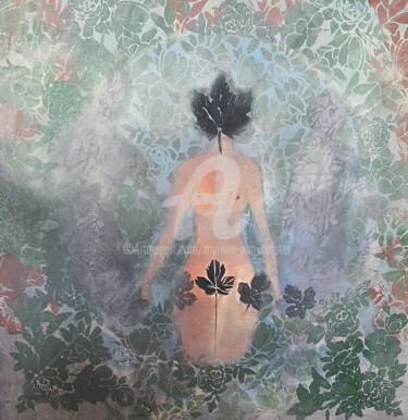 Картина под названием "Incognito" - Myriam Van Calster, Подлинное произведение искусства, Акрил Установлен на Деревянная рам…