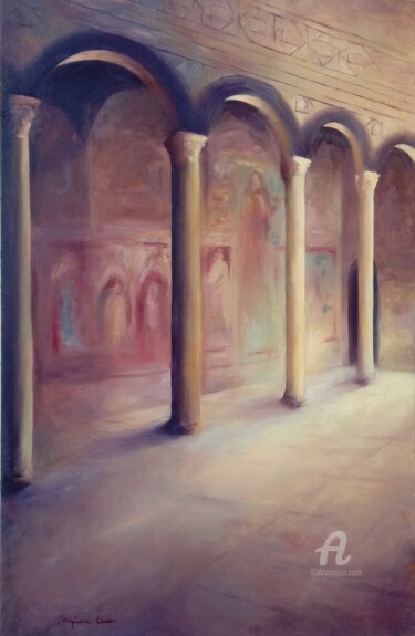 Painting titled "San Miniato" by Myriam Lucas, Original Artwork, Oil