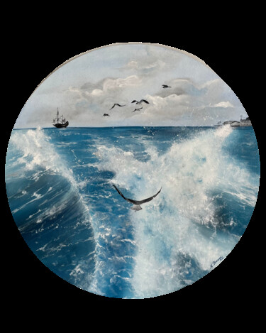 Malarstwo zatytułowany „Sea walk” autorstwa Myroslava Denysyuk, Oryginalna praca, Olej